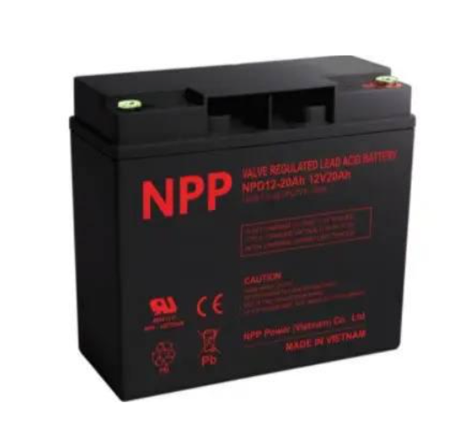 Акумулятор гелевий NPP NPD12-20 12V 20 Ah Чорний