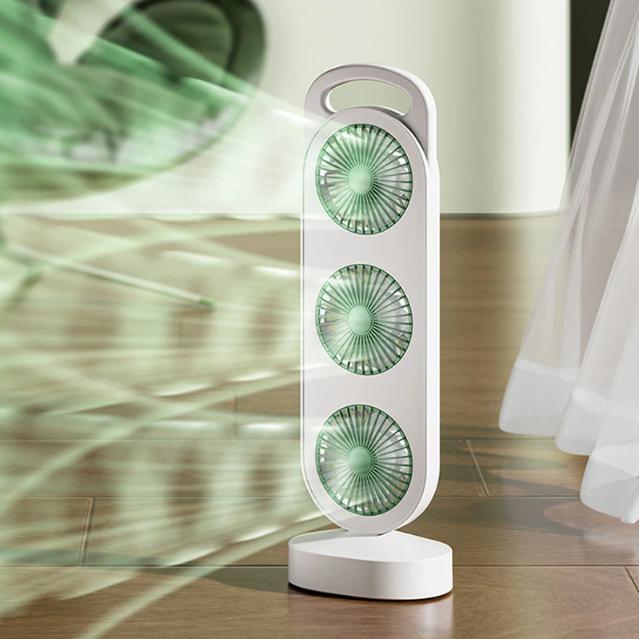 Вентилятор портативный аккумуляторный S-31 1200 мАч с зарядкой от USB для настольного охлаждения (6-18-2054046) - фото 4