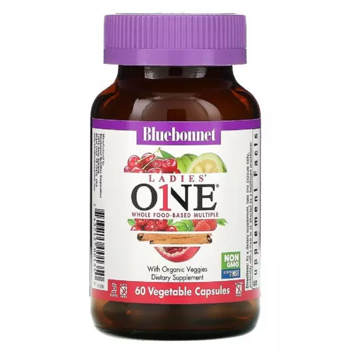 Комплекс вітамінів для жінок Bluebonnet Nutrition Ladies 'ONE Whole Food-Based Multiple 60 вегетаріанських капсул (BLB0135)