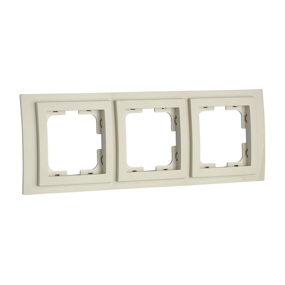 Рамка 3-местная универсальная Mono Electric DESPINA Кремовый (12004)