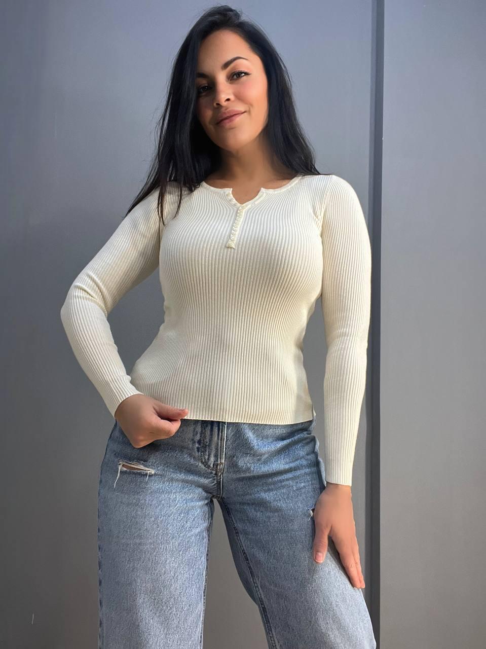 Гольф жіночий ACCORDDREAM 8248 лонгслів гудзики рубчик OS Молочний (1225) - фото 1 Гольф жіночий ACCORDDREAM 8248 лонгслів гудзики рубчик OS Молочний (1225) - фото 1
