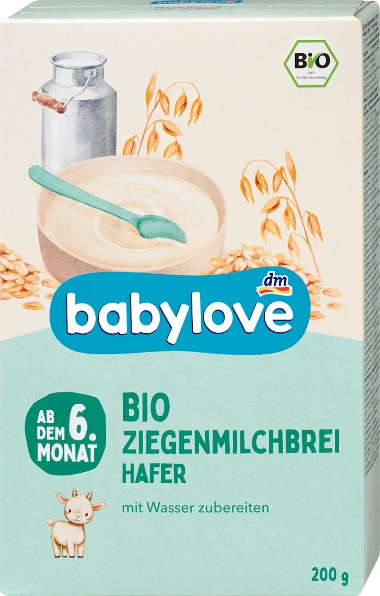 Овсяная каша Babylove на козьем молоке для детей с 6 месяцев 200 г (29425907)