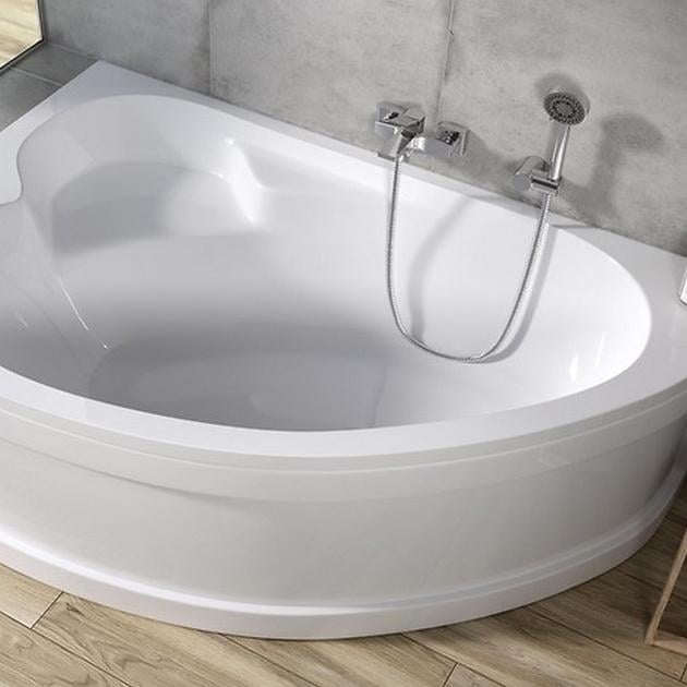 Панель универсальная асимметричная Cersanit Kaliope с креплением для ванны белая пластиковая 170x58 см Белый - фото 2