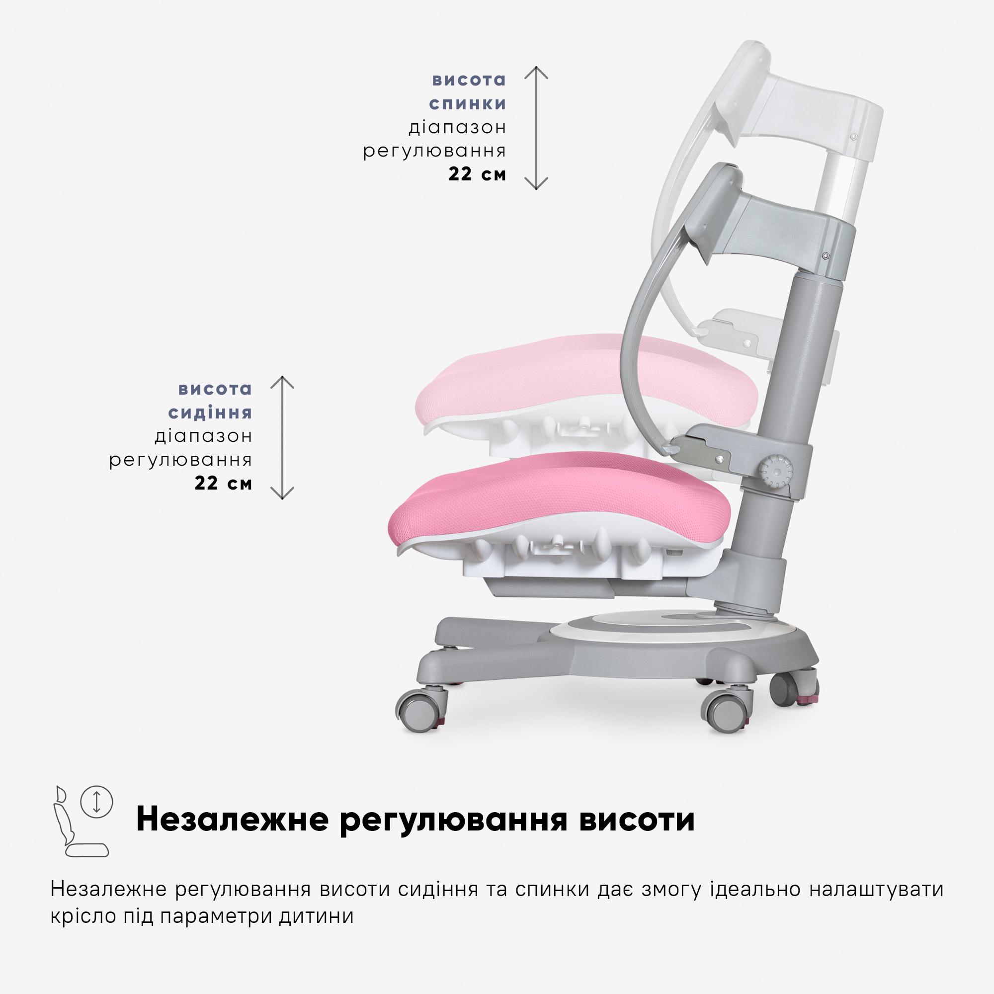 Детское кресло Mealux Ergoback Розовый (Y-1020 PN) - фото 5 Детское кресло Mealux Ergoback Розовый (Y-1020 PN) - фото 5