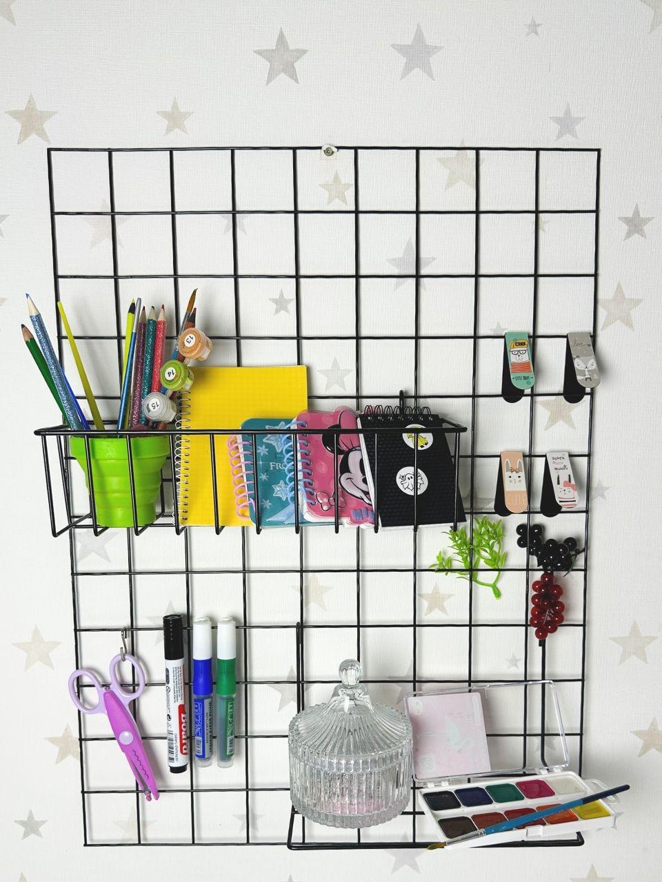 Органайзер настінний металевий для дитячої кімнати та творчості 45x60 см Чорний (88349м) - фото 1 Органайзер настінний металевий для дитячої кімнати та творчості 45x60 см Чорний (88349м) - фото 1