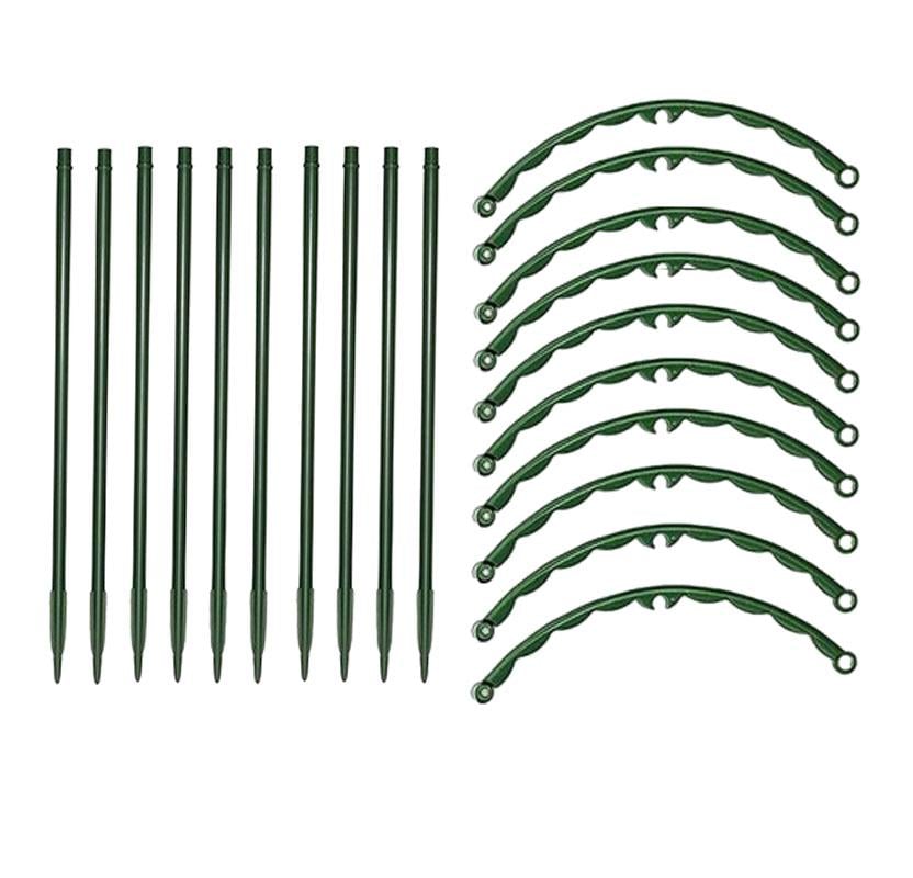 Подпоры для цветов для поддержания вертикального роста 10 шт. 24х14 см Зеленый (29556) Подпоры для цветов для поддержания вертикального роста 10 шт. 24х14 см Зеленый (29556)