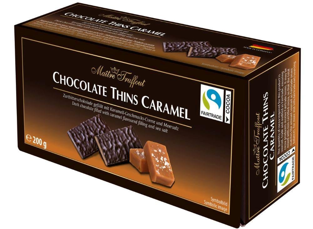 Цукерки Maitre Truffout Chocolate Thins Caramel 200 г (8456)