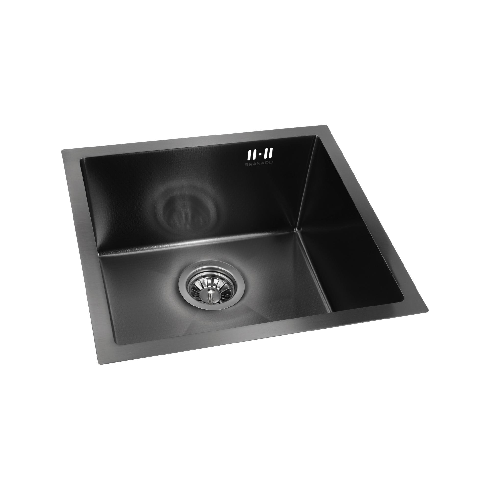 Мийка сталева Granado Under top Steel S201 Honeycomb 450х430х220 мм Black - фото 2 Мийка сталева Granado Under top Steel S201 Honeycomb 450х430х220 мм Black - фото 2