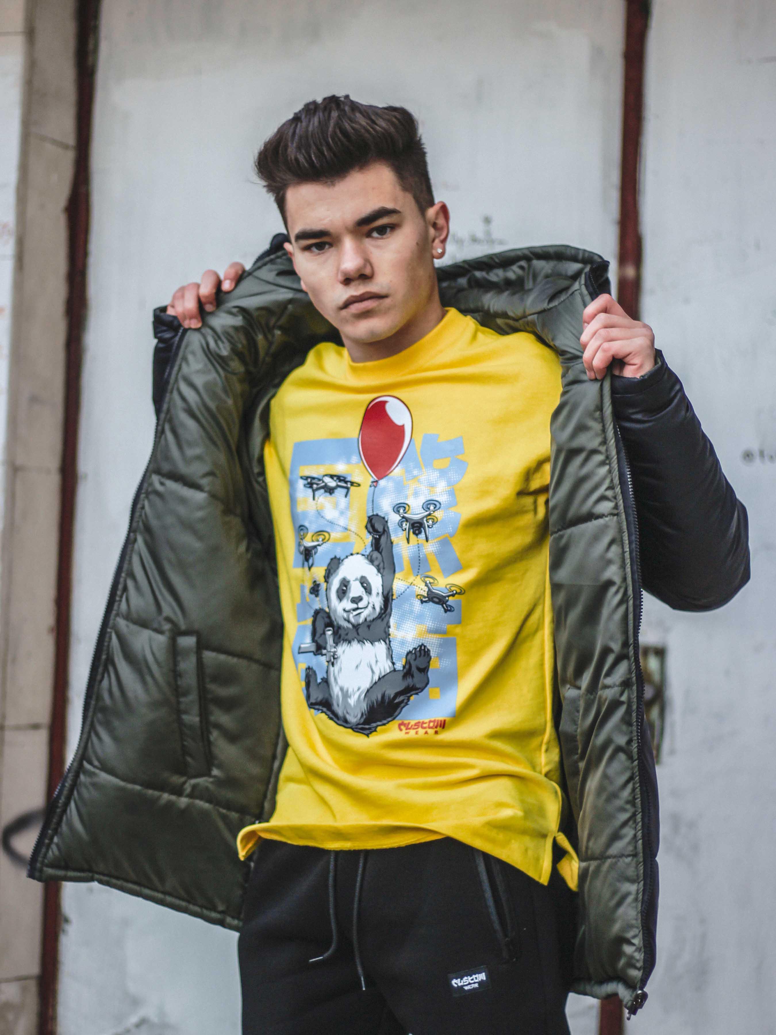 Світшот без начосу Custom Wear Criminal Panda S Жовтий (631350) - фото 2