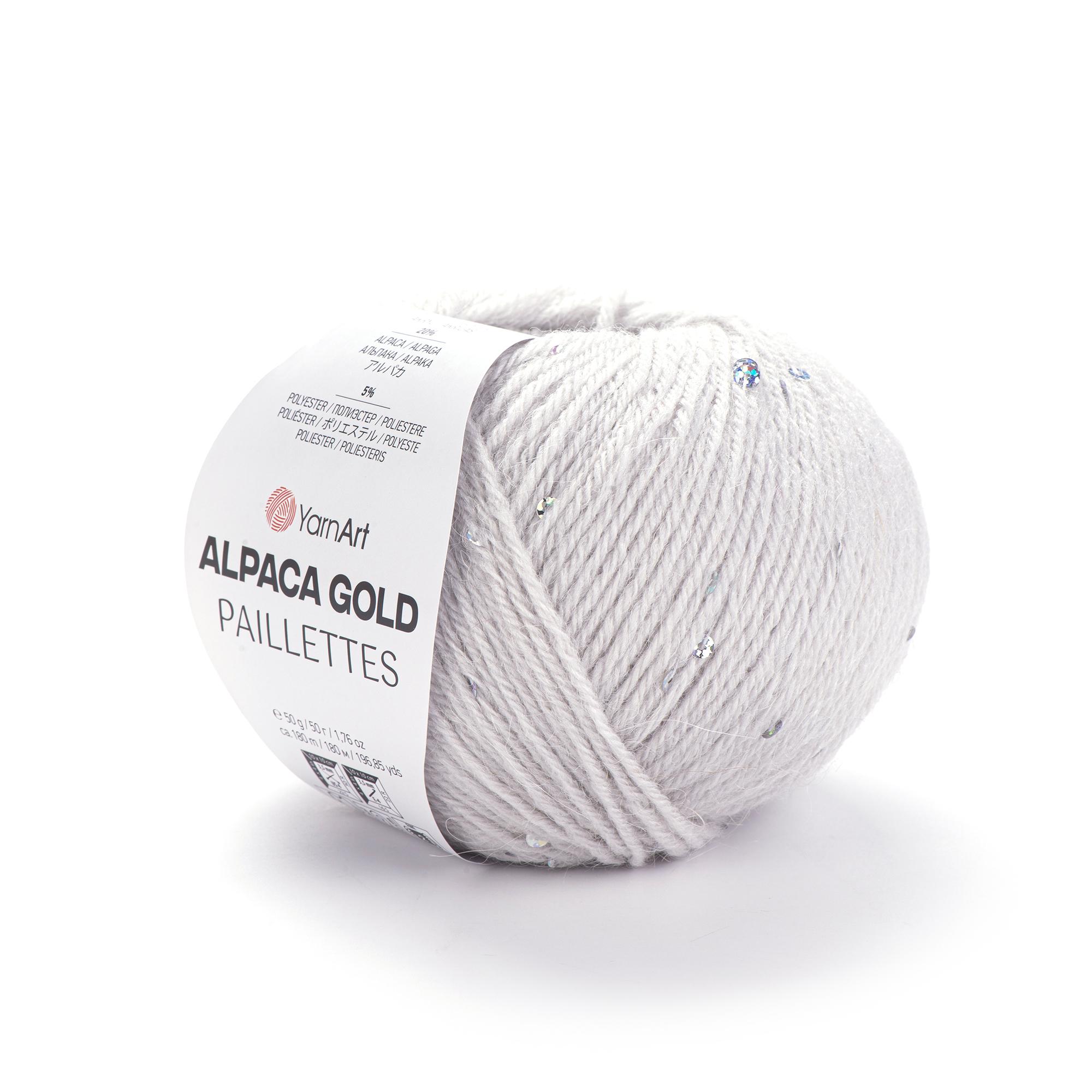 Пряжа Yarnart Alpaca Gold Paillettes 9303 Пряжа Yarnart Alpaca Gold Paillettes 9303