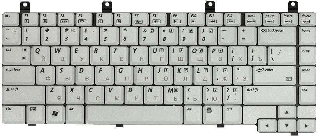 Клавіатура для ноутбука HP Pavilion ZD5000 White