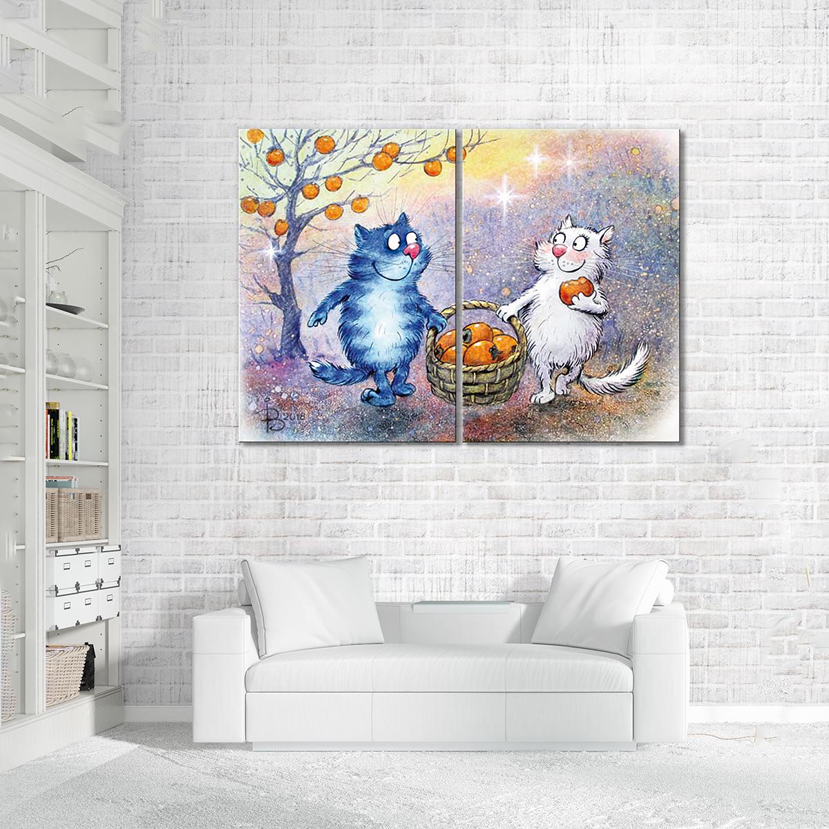 Модульная картина Хурма 2 модуля 90x135 см