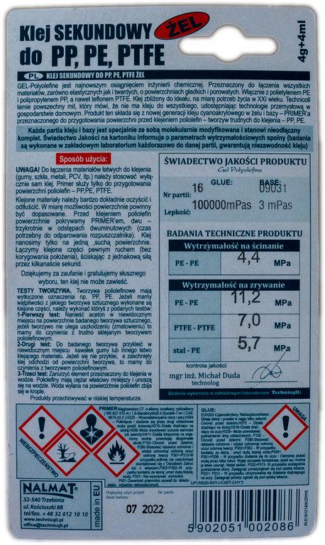 Клей для пластмассы Technicqll PP/PE и PTFE 4 г с грунтовкой 4 мл (000034084) - фото 2