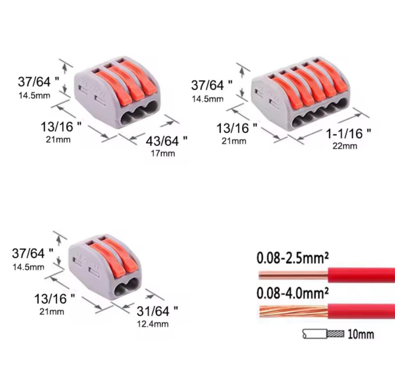 Набір клемників типу Wago з'єднувачі дротів 60 шт. (2493099212) - фото 2 Набір клемників типу Wago з'єднувачі дротів 60 шт. (2493099212) - фото 2