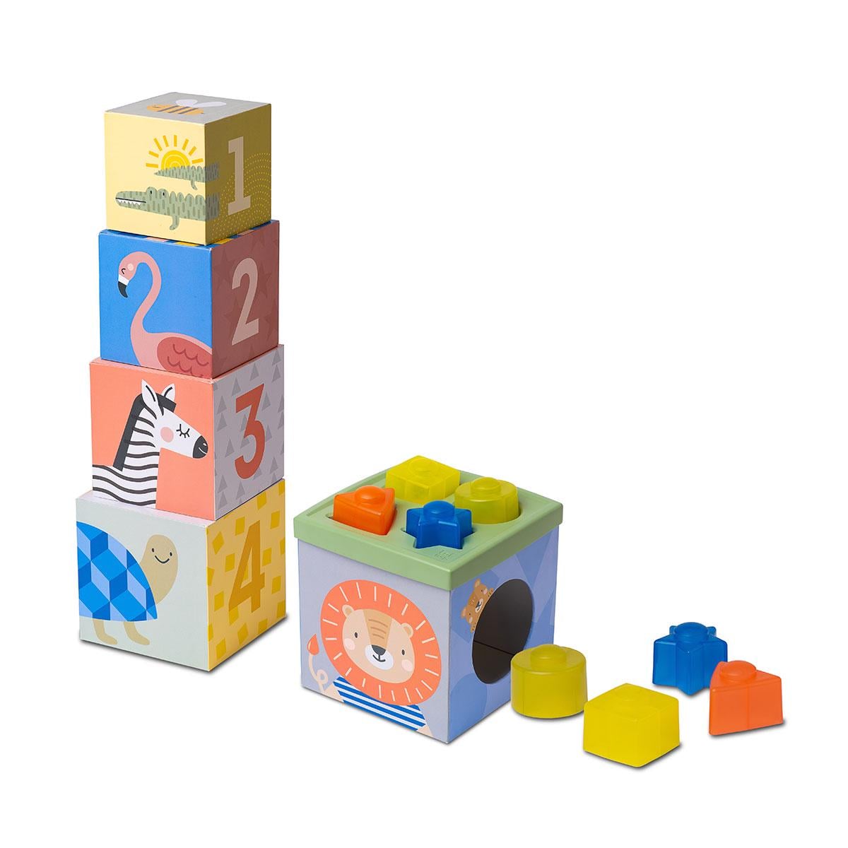 Развивающий сортер-пирамидка Taf Toys Кубики Африка Разноцветный (AA12346351)