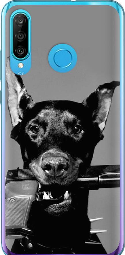 Чохол на Huawei P30 Lite Доберман (2745t-1651-42517)