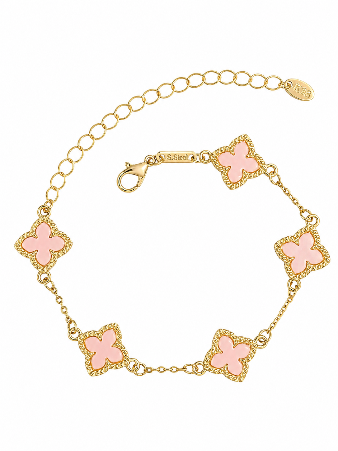 Женский браслет Gold/Pink (34068055)