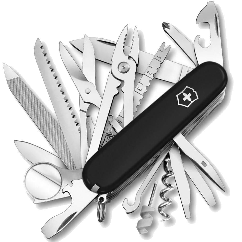 Комплект ніж швейцарський Victorinox SwissChamp та чохол з ліхтариком Black (1.6795.3) - фото 2
