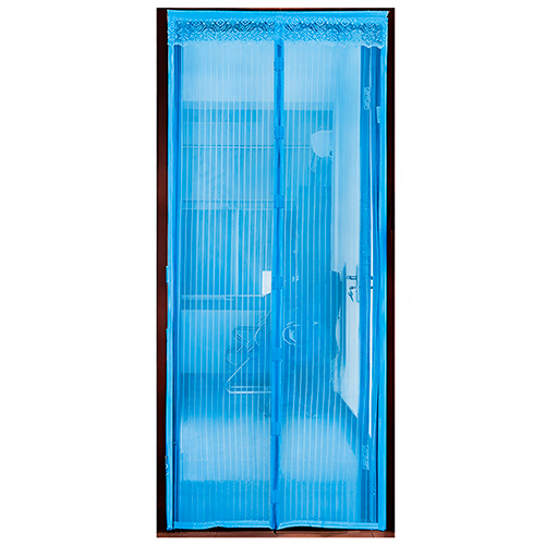 Москитная сетка дверная Stenson R81907 на магнитах/кнопках 1х2,1 м Голубой (34188078)