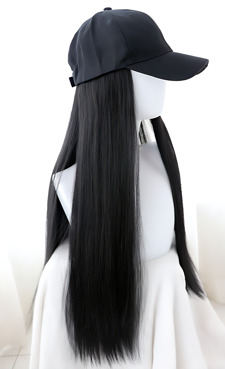 Парик кепка с волосами Брюнетка 50 см (Т00001060-1)