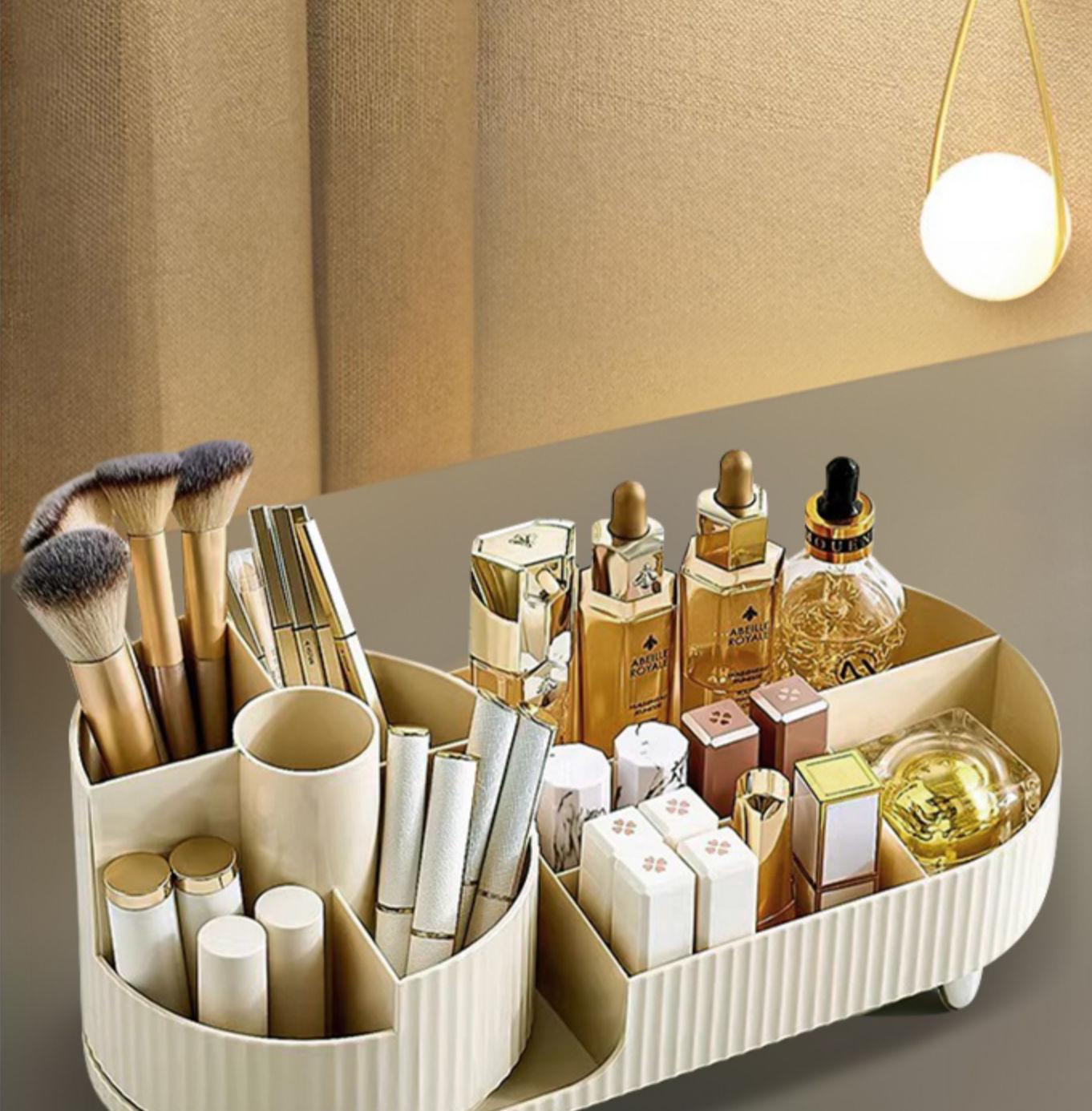 Органайзер для косметики 360° 36х15х14,5 см Бежевый - фото 5