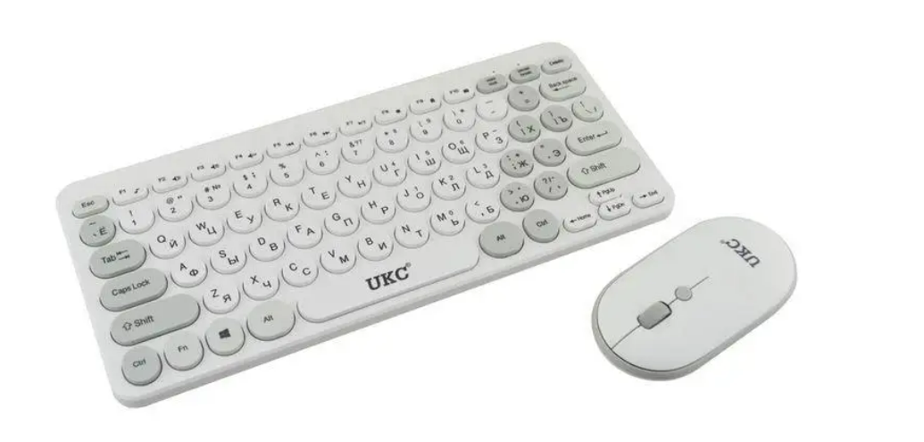 Комплект мини-клавиатуры и мыши UKC 5263 White