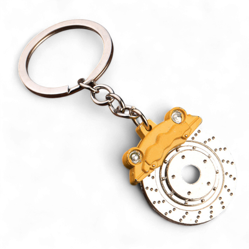 Брелок для ключей Тормозной диск автомобиля металлический Желтый (99_13_0_2С)