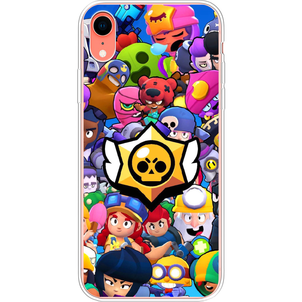 Чехол Boxface iPhone XR Brawl Stars Прозрачный силикон (35417-up2389-35417)