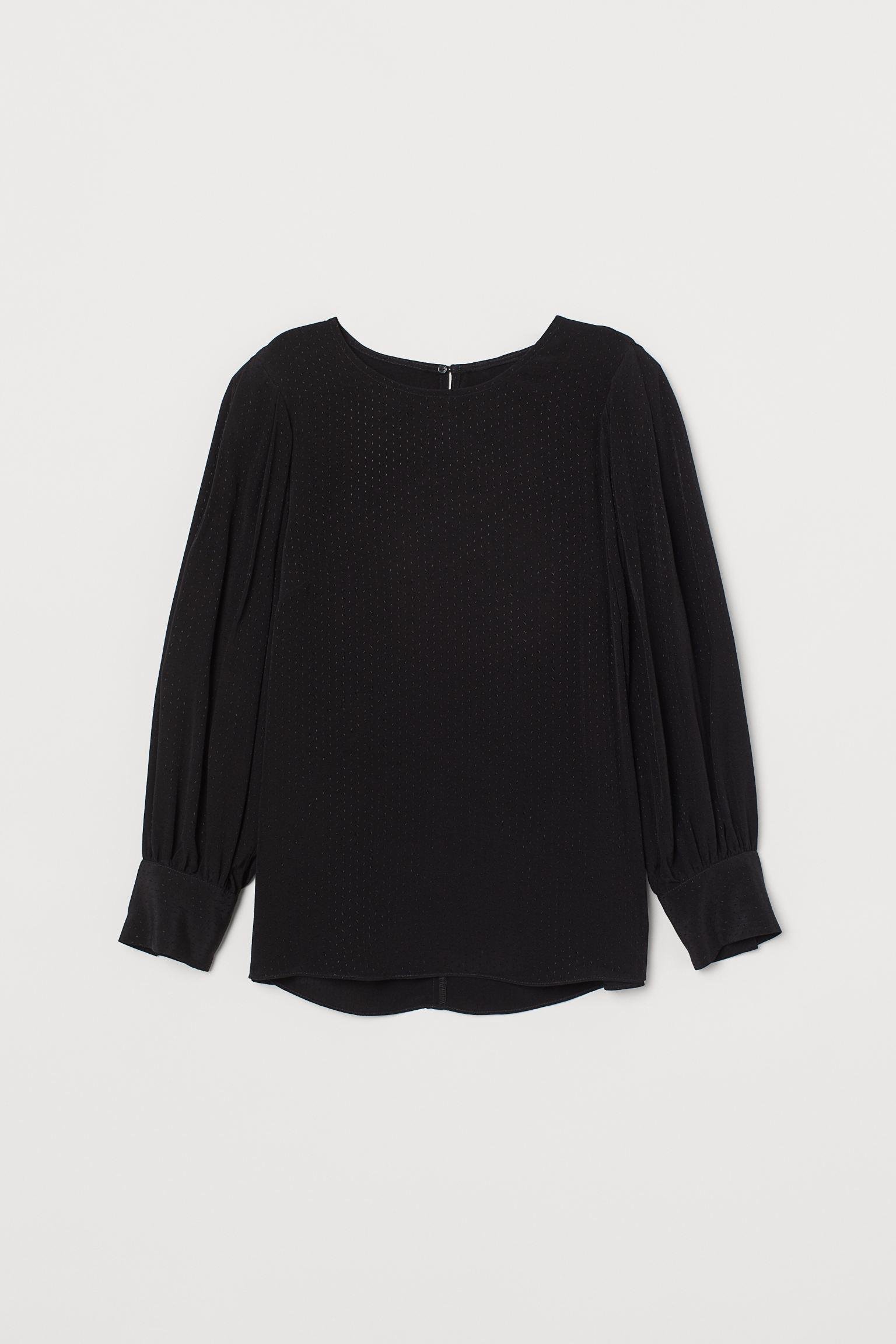 Блуза H&M р. 36 Черный (15037622350)