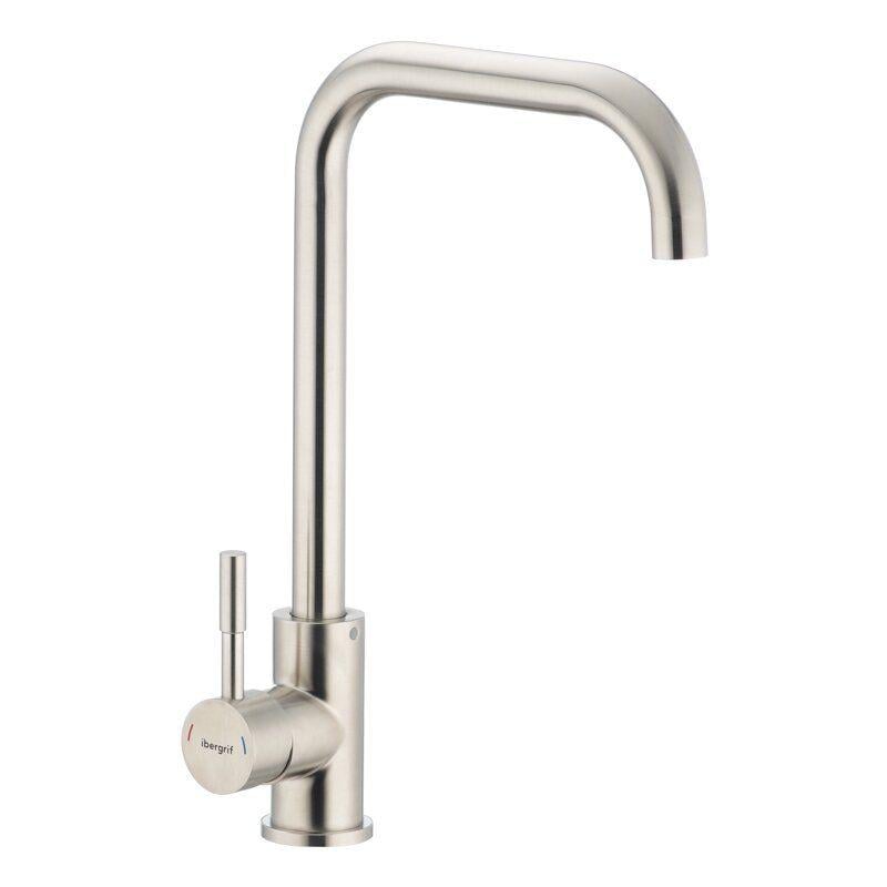 Смеситель для кухни IBERGRIF M221 IB0076 однорычажный Сатин (63822)