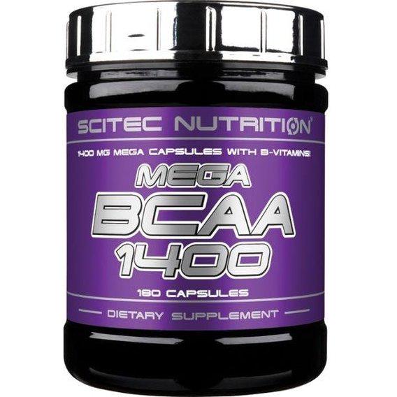 Аминокислота BCAA для спорта Scitec Nutrition Meгa BCAA 1400 180 капсул