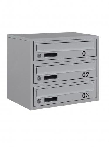 Поштова скринька Lev-metal Е2-03.B на 3 секції 345x390x250 мм Сірий (22030102)