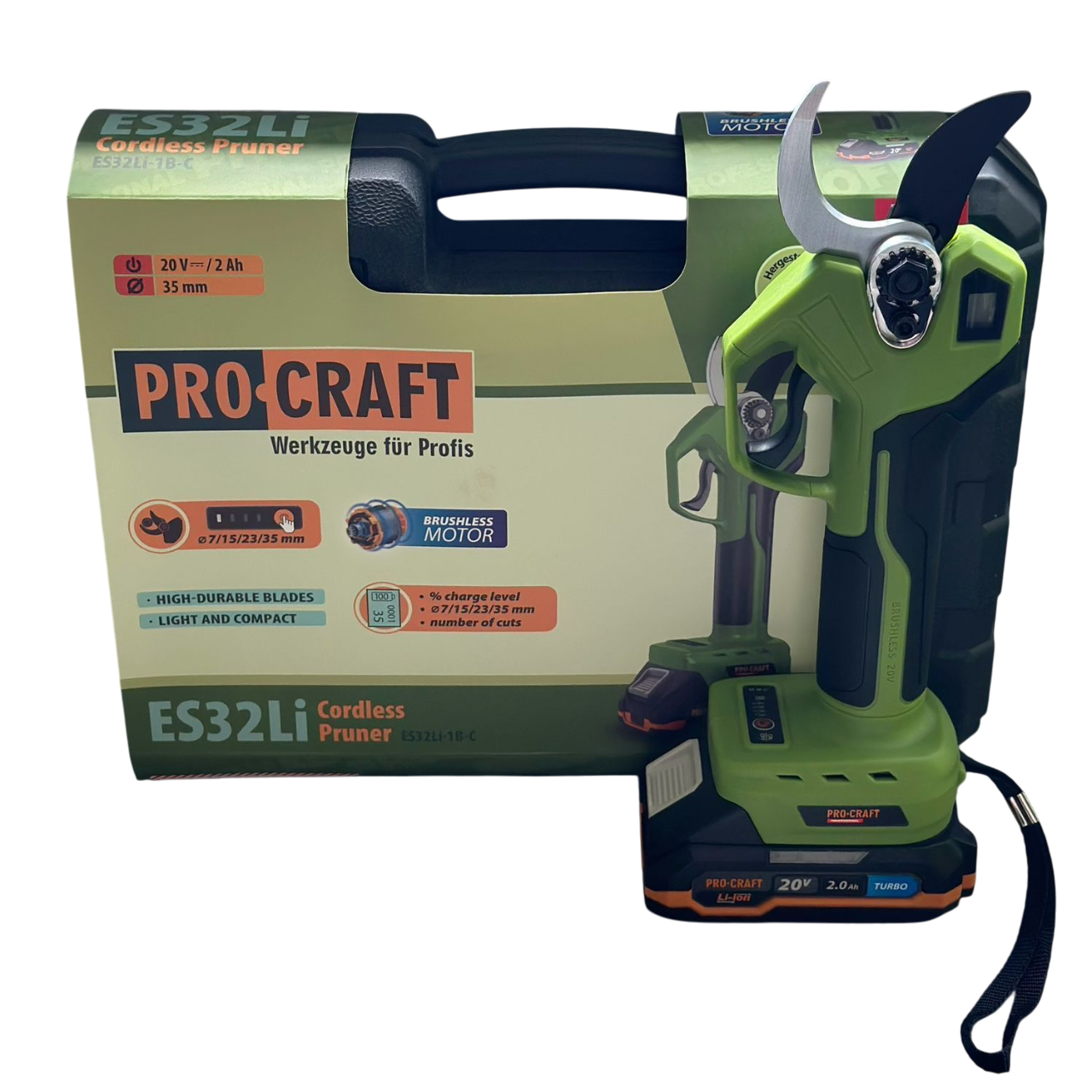 Секатор акумуляторний Procraft ES32Li АКБ і зарядний пристрій (030321) - фото 5 Секатор акумуляторний Procraft ES32Li АКБ і зарядний пристрій (030321) - фото 5