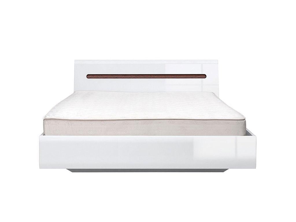 Ліжко LOZ/180 Ацтека 180х200 см Ascet з ламелями Глянець білий/Венге магія (45-222-778)