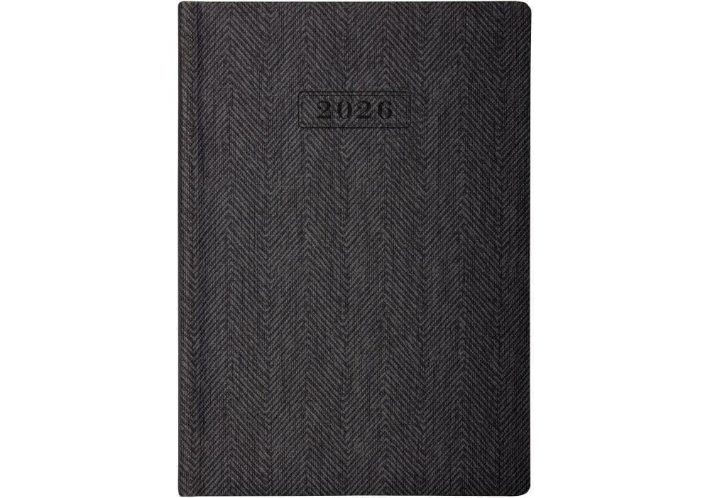 Щоденник датований 2026 Optima Tweed A5 352 стор. Сірий (O26126-10)