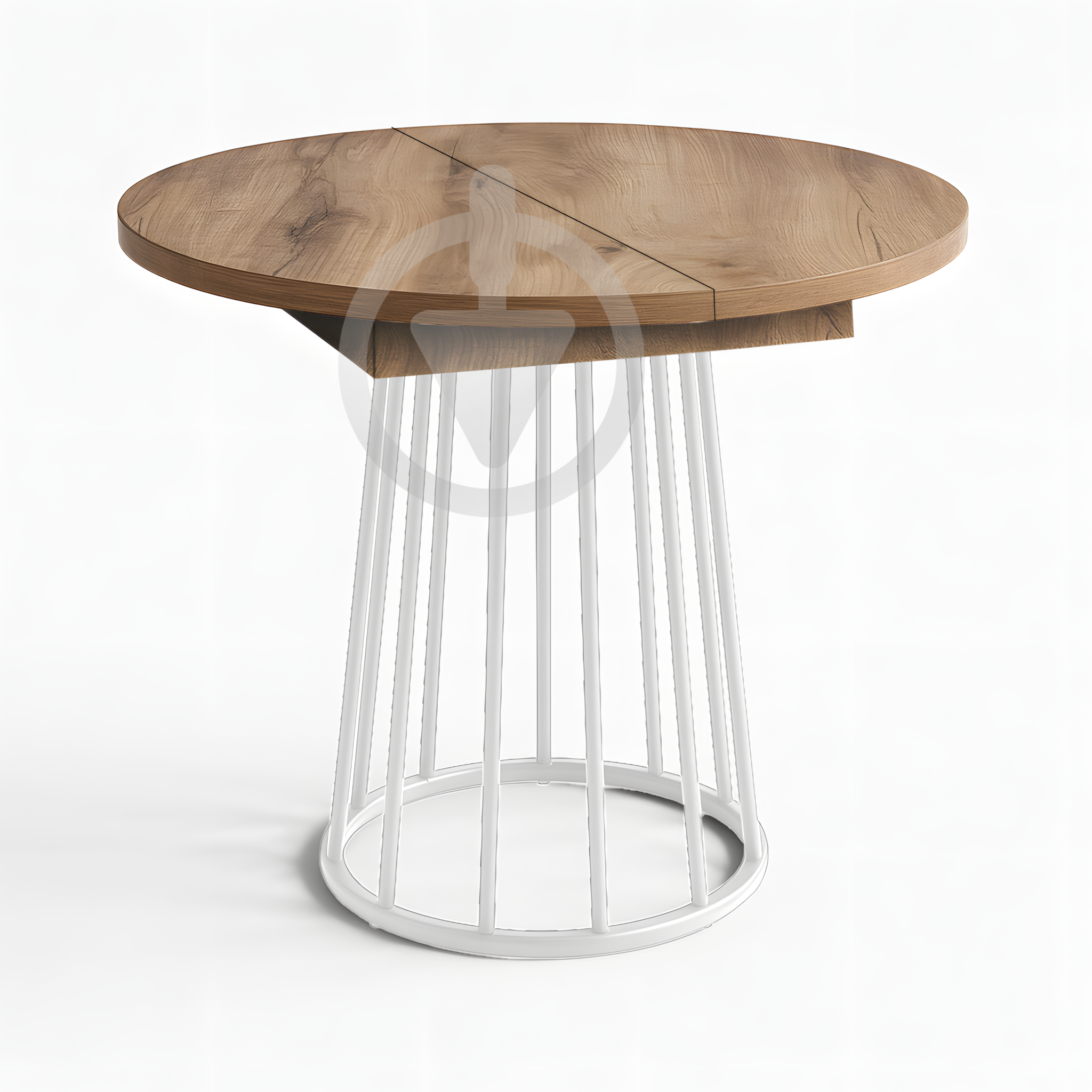 Стол кухонный раскладной RoMax Elegant Slide 80x80/110x80 см Loft Дуб Крафт Золотой/Белый