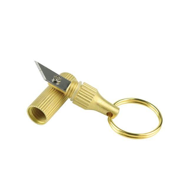 Брелок-нож на ключи для открывания посылок Золотистый (M150341)