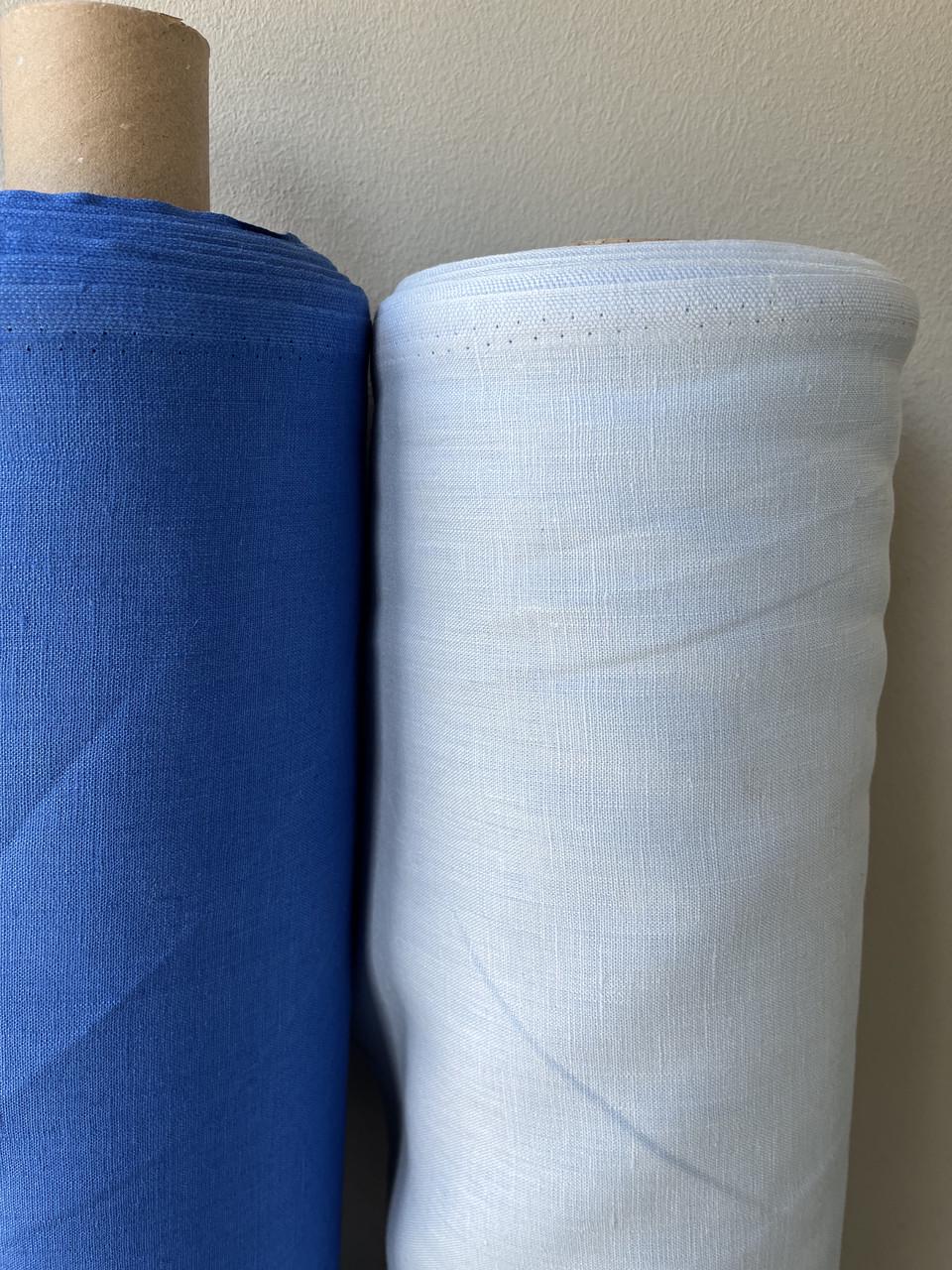 Тканина костюмна LINEN PLUS 100% льон 143 см 552 BLUE Блакитний - фото 6 Тканина костюмна LINEN PLUS 100% льон 143 см 552 BLUE Блакитний - фото 6