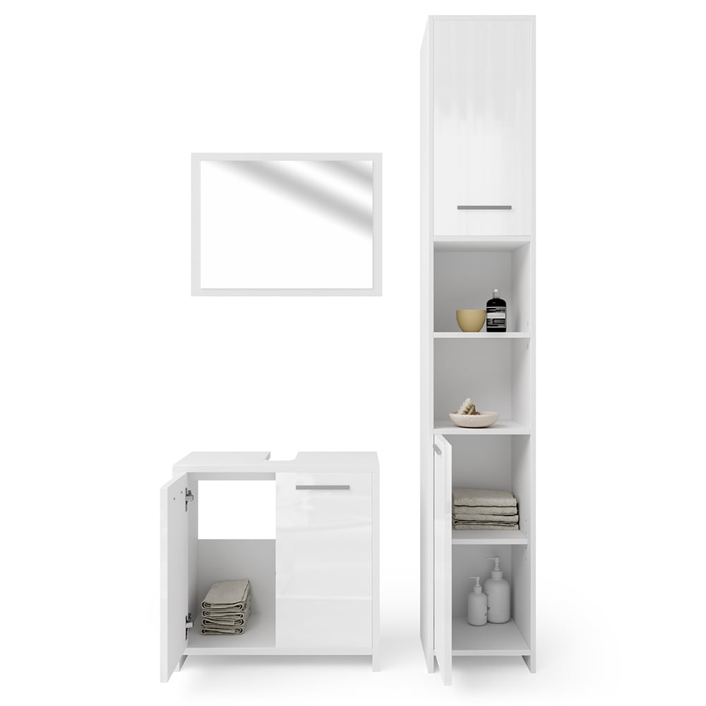 Комплект мебели Vicco Kiko из 3-х пр. Белый глянец - фото 3