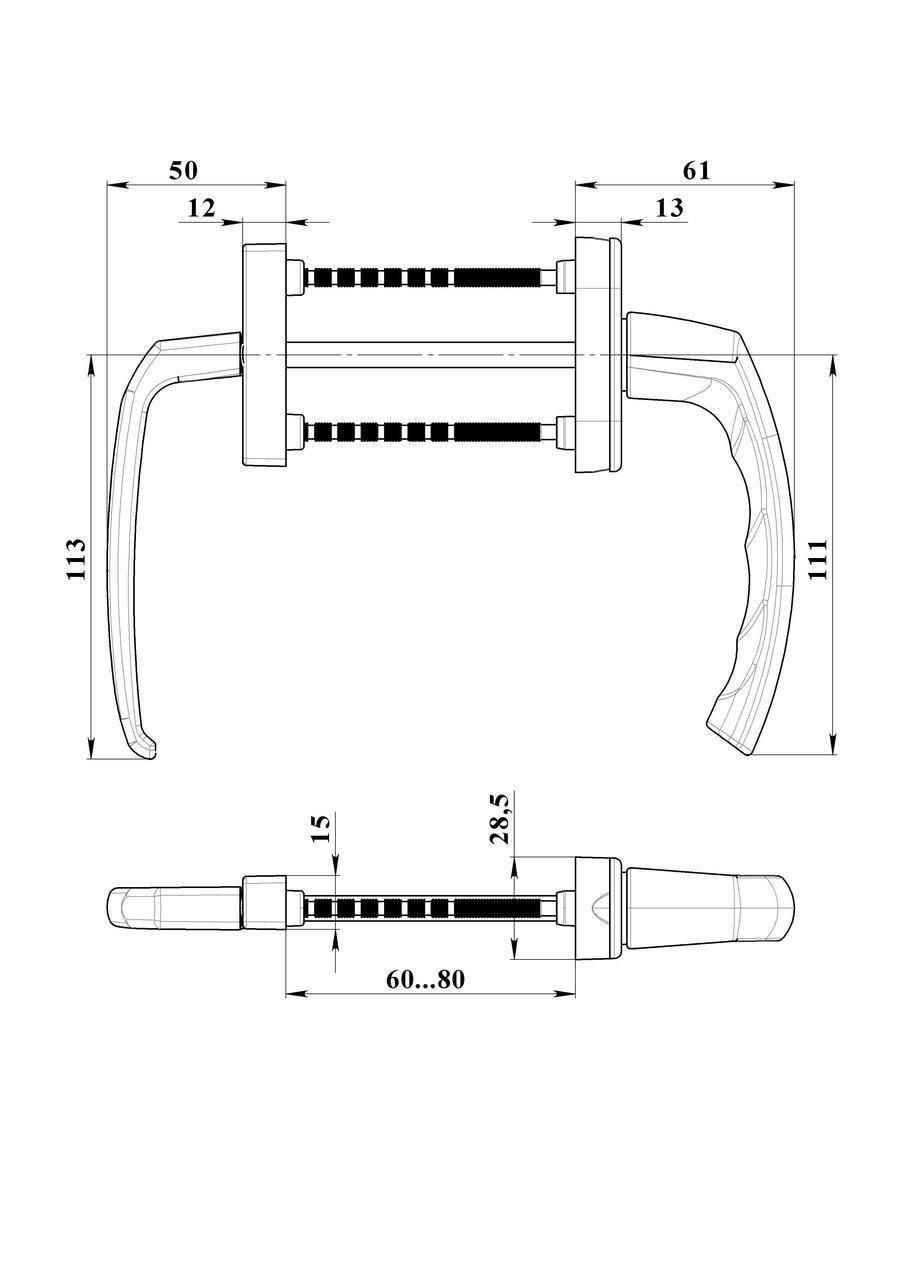 Ручка балконная ASTEX Antey BHS 1/3 Белый (BHS 1/3 RAL9016) - фото 2 Ручка балконная ASTEX Antey BHS 1/3 Белый (BHS 1/3 RAL9016) - фото 2