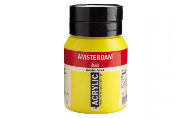 Краска акриловая Amsterdam Royal Talens 500 мл 268 AZO Желтый светлый (Az-195741)