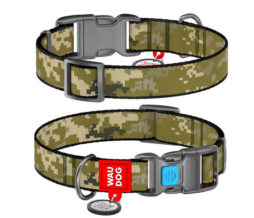 Нашийник для собак нейлоновий c QR-паспортом малюнок Мілітарі 35 мм х 46-70 см (2296449148) - фото 5 Нашийник для собак нейлоновий c QR-паспортом малюнок Мілітарі 35 мм х 46-70 см (2296449148) - фото 5