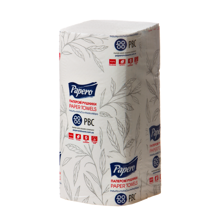 Полотенце целлюлозное Papero Z-сложения двухслойное 225х220 мм 160 листов