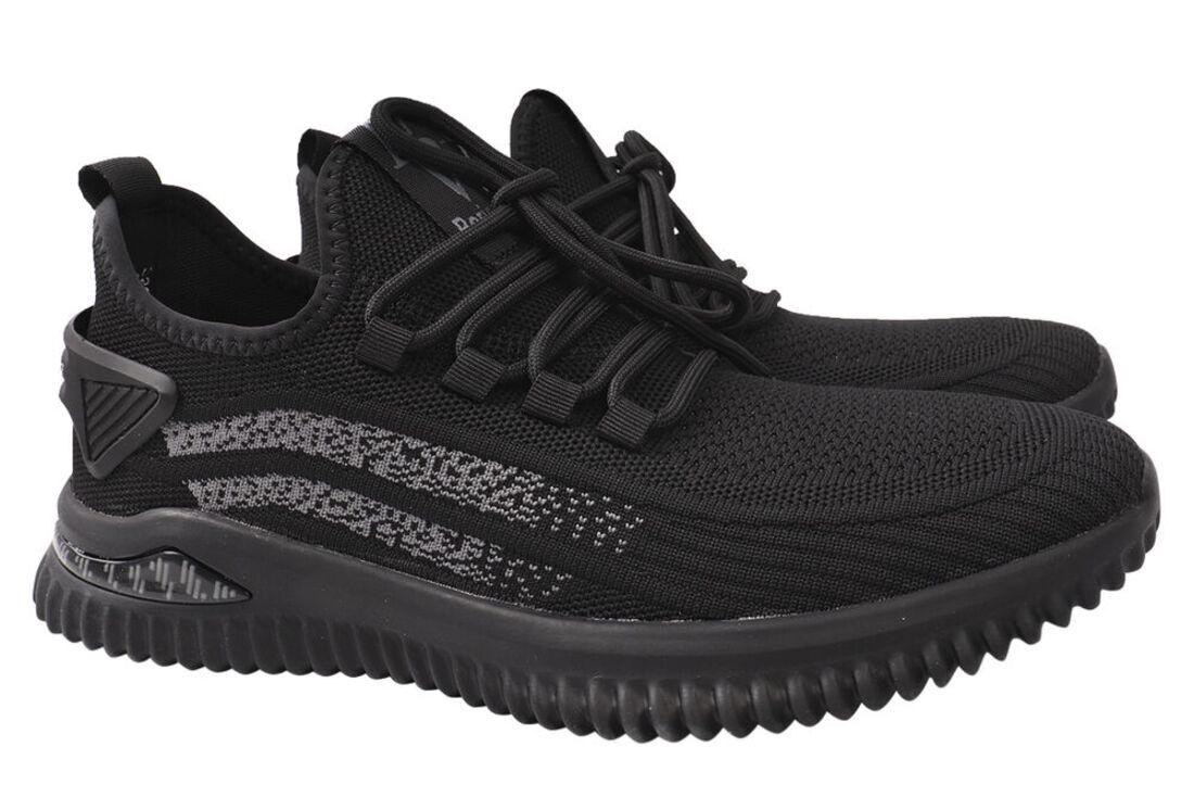 Кросівки чоловічі Berisstini з текстилю на низькому ходу на шнурівці р. 42 Чорний (15-21DK)