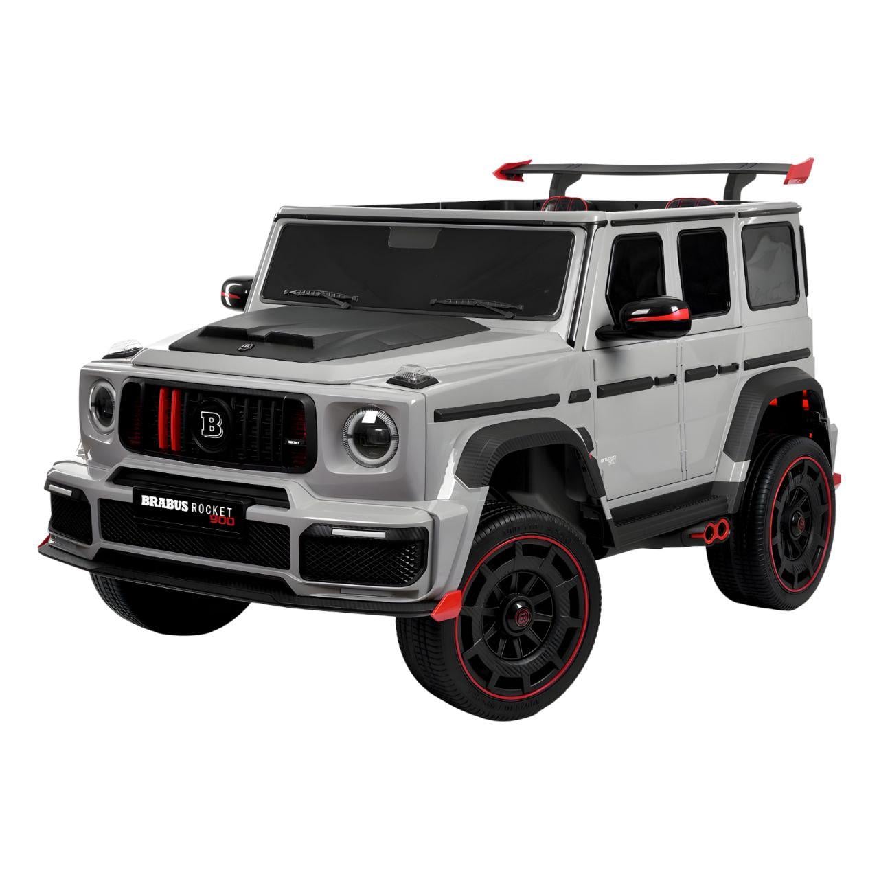 Детский электромобиль полноприводный M 6404EBLR-1124V 4WD/24V 8AH/пульт 2.4G/колеса EVA/кожаное сиденье/Bluetooth Серый (37998078)