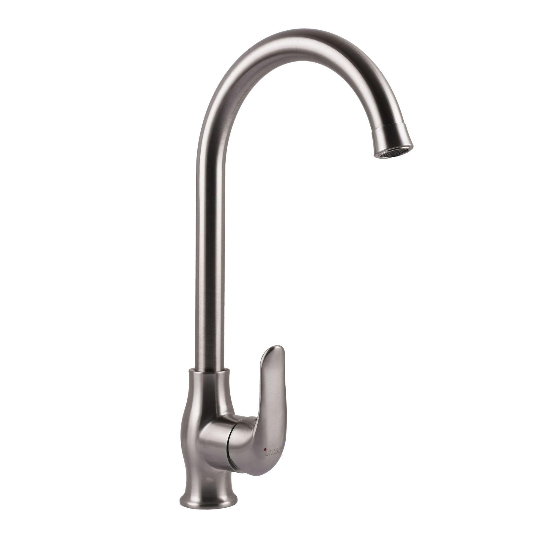 Смеситель для кухни Globus Lux LEON SL-203SLR 000022006 однорычажный Сатин (115930)