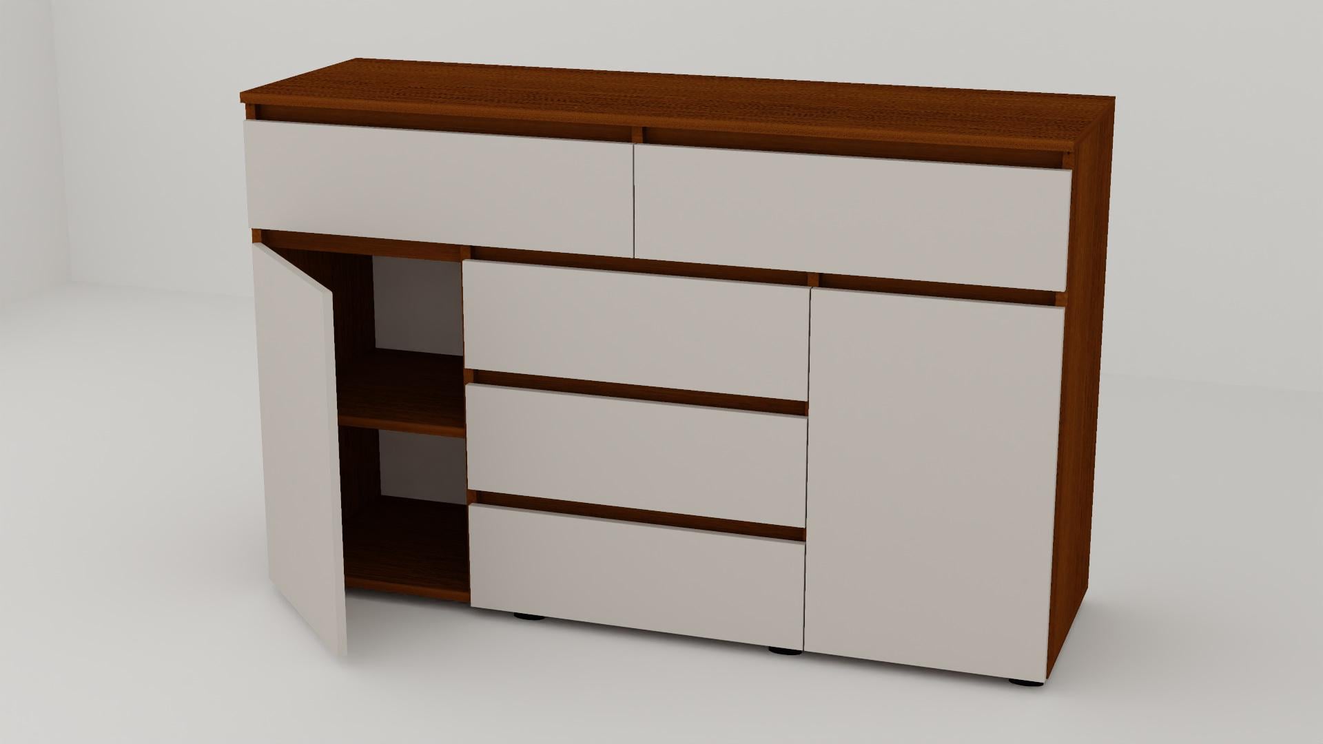 Комод Алекса СН-232/45 140х45х90 см Кашемир/Орех лесной