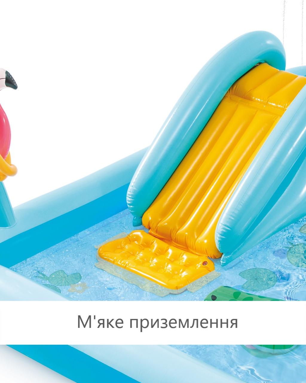Бассейн детский надувной Intex Jungle с горкой и фонтанчиком (57161) - фото 5