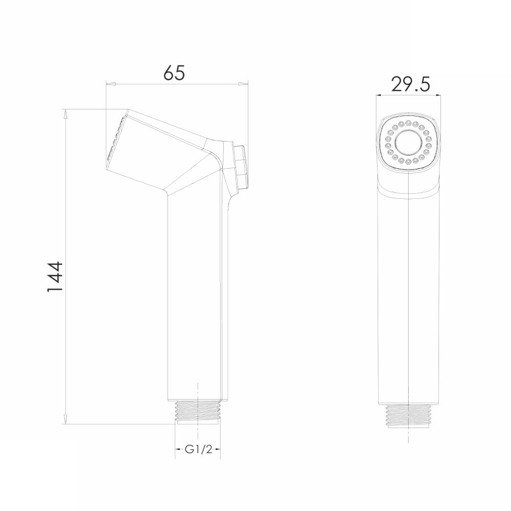 Комплект для гигиенического душа Imprese f03700110BB Черный (173659) - фото 2