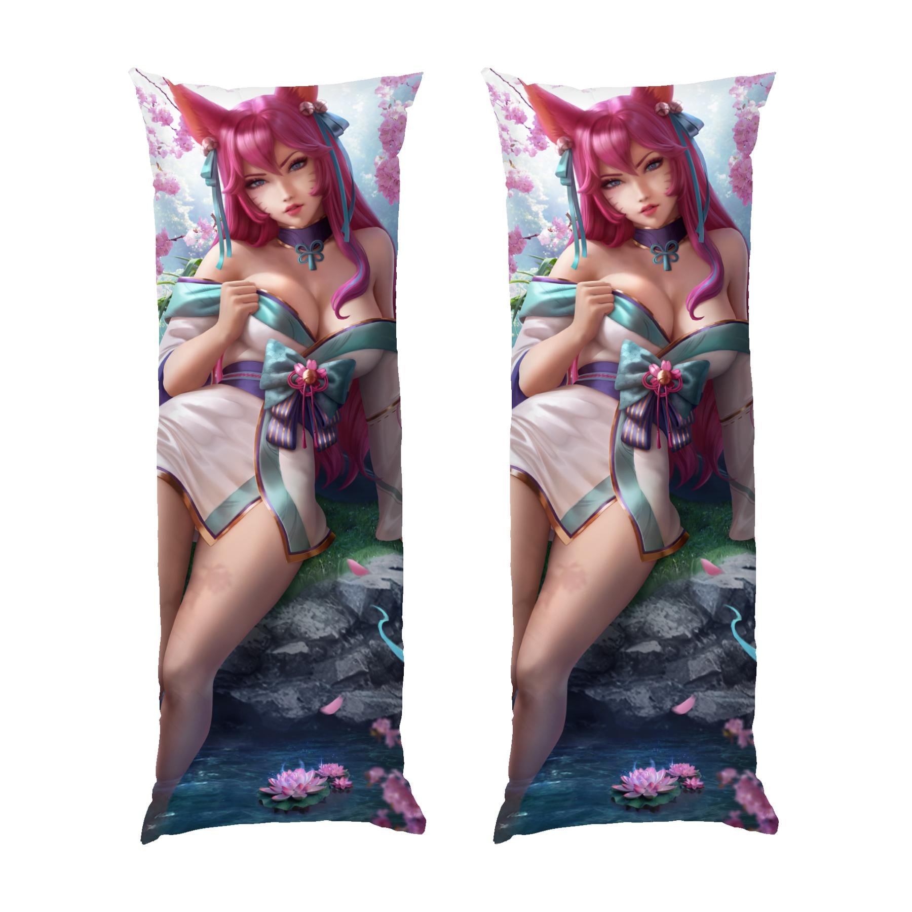 Подушка дакимакура Fox girl in a kimono Anime габардин 120х40 см (113337-1)